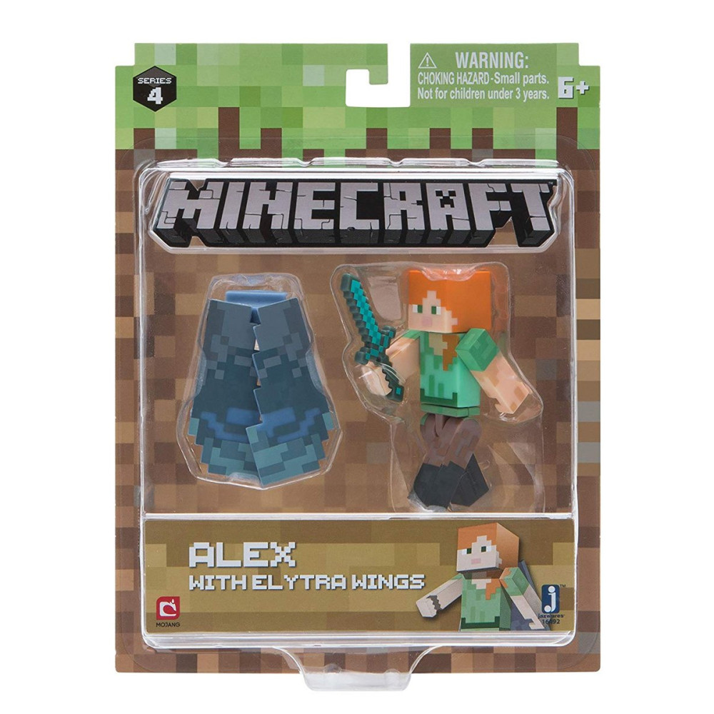 Фигурка Minecraft Alex with Elytra Wings 8см