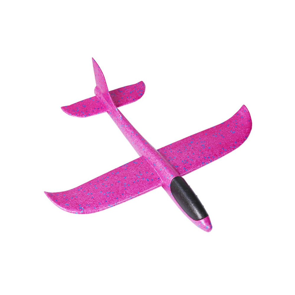 Детский летающий самолетик со светящейся кабиной розовый 35см