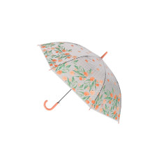 Зонт-трость Цветочки с 3D эффектом оранжевый