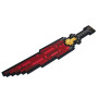 Меч Ледяной красный пиксельный Майнкрафт (Minecraft) 8Бит 60см