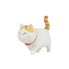 Статуэтка декоративная Котик белый с рыжим 9см
