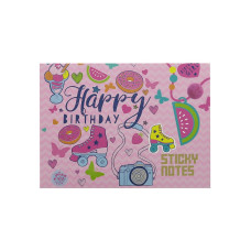 Набор стикеров Happy Birthday розовый