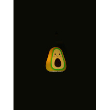 Светильник-ночник Авокадо силиконовый зеленый 14см