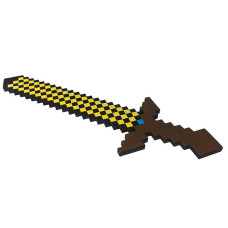 Меч Золотой пиксельный Майнкрафт (Minecraft) 8Бит 75см