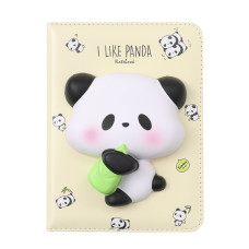 Блокнот со сквишем Панда I Like Panda формат А5 белый желтый