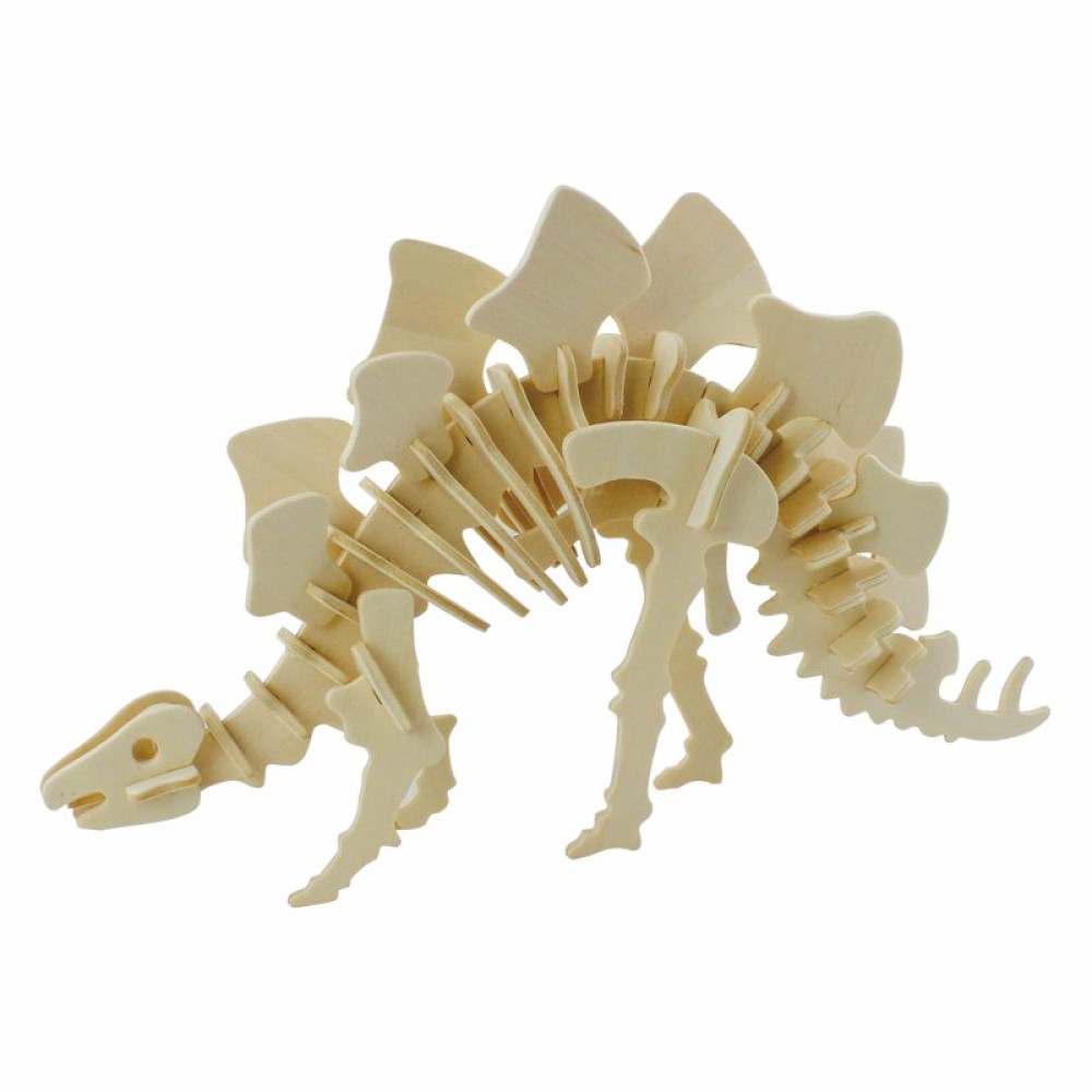 Деревянный 3D пазл Стегозавр