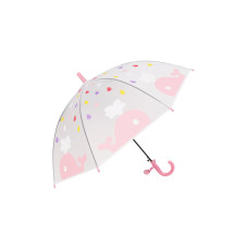 Зонт-трость Кит розовый