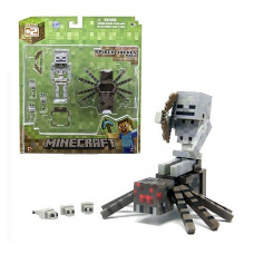 Набор Фигурок Minecraft Spider Jockey скелет с пауком пластик 8см