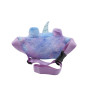 Сумочка поясная Единорог с пушком фиолетовая