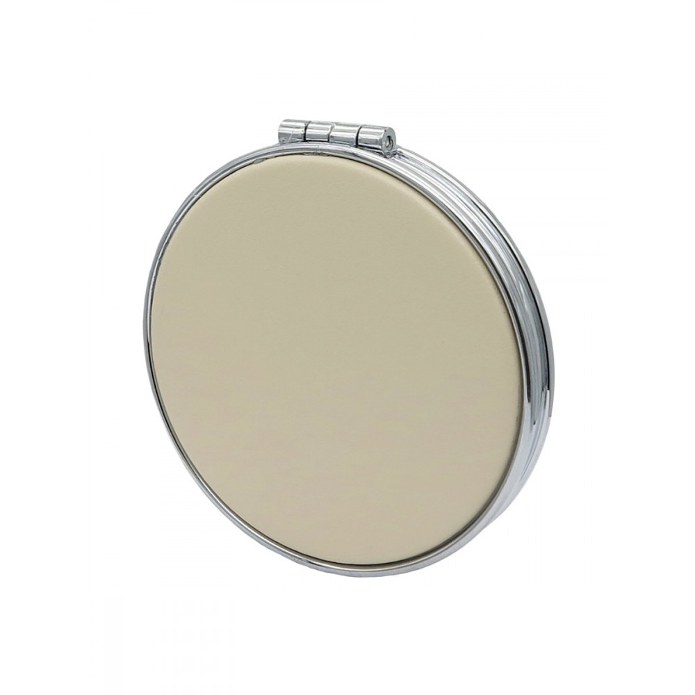 Зеркало косметическое Mouse White складное круглое с блестками