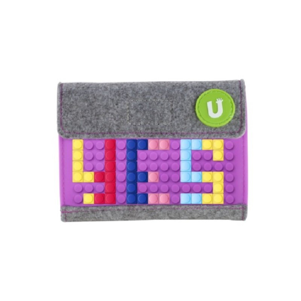 Пиксельный кошелек Pixel felt small wallet WY-B007 Фиолетовый