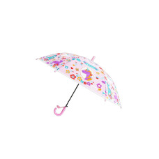 Зонт-трость Единороги розовый