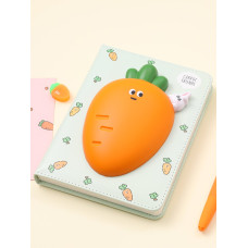 Блокнот со сквишем Морковка Carrot Friends формат А5 зеленый
