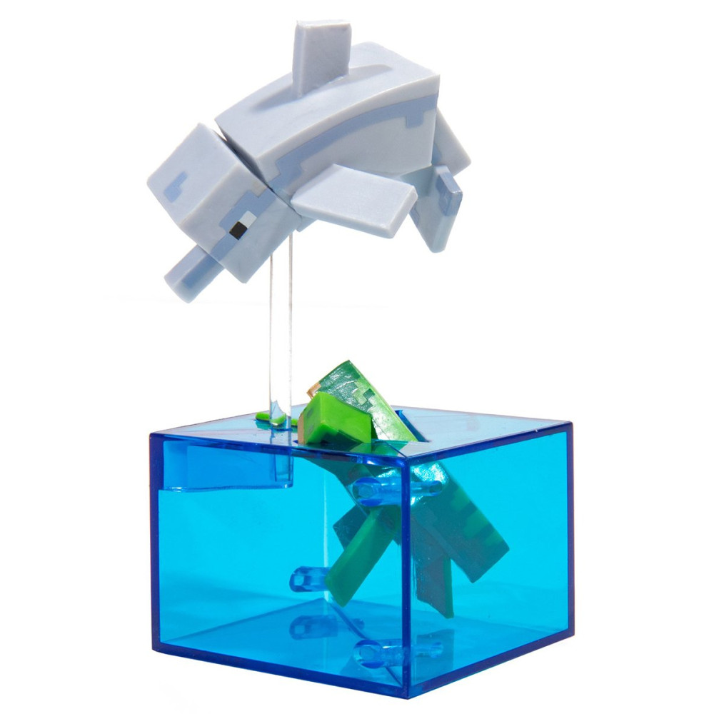 Фигурка Minecraft Adventure figures серия 4 Dolphin and Turtle 10см