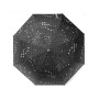 Зонт-трость Созвездия с 3D эффектом черный
