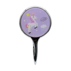Зеркало косметическое с ручкой Единорог We Love Unicorn фиолетовое серия 2